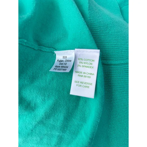 Lilly Pulitzer Cotton Green Button Down Cardigan M - Image 3