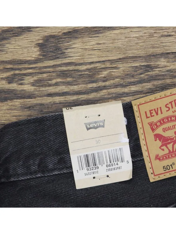NWT Levi's 501 Original Distressed Button Fly Jean Shorts Jorts Lunar Black 30 - Image 10