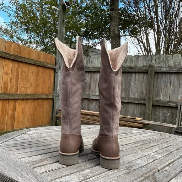 NWOT Charles David Taupe Over the Knee Boots‎ size 7 yarn boot - Image 6