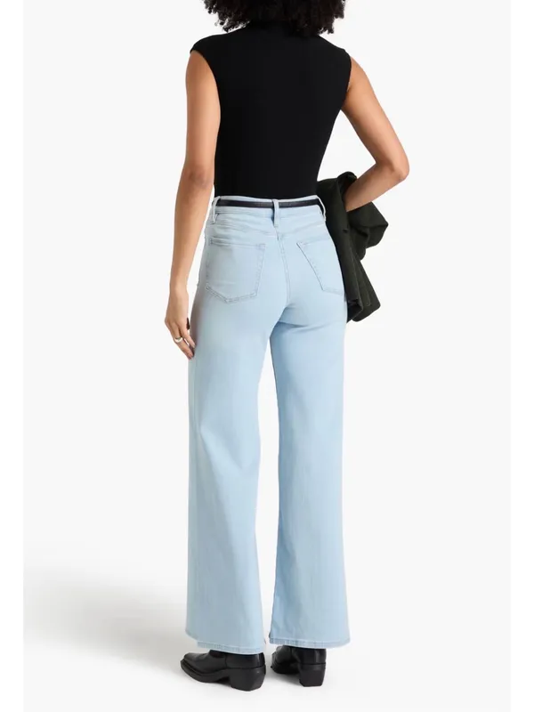 FRAME Le Palazzo High Rise Wide Leg Jeans Light Wash Size 31 NWT $288 - Image 3