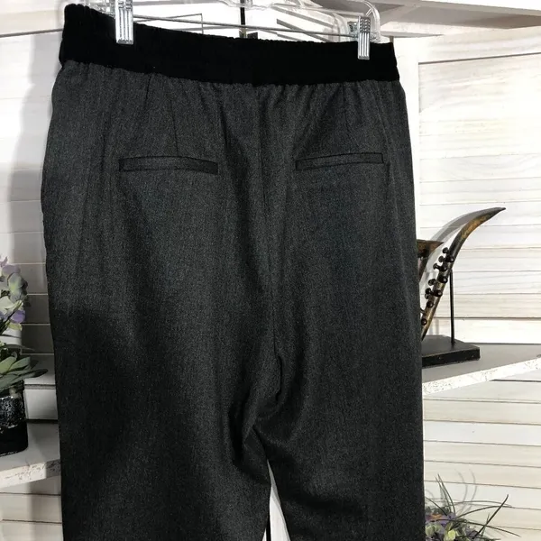 ZARA career pants gray cuffed hem relaxed barrel legs preppy academia heritage - Image 10