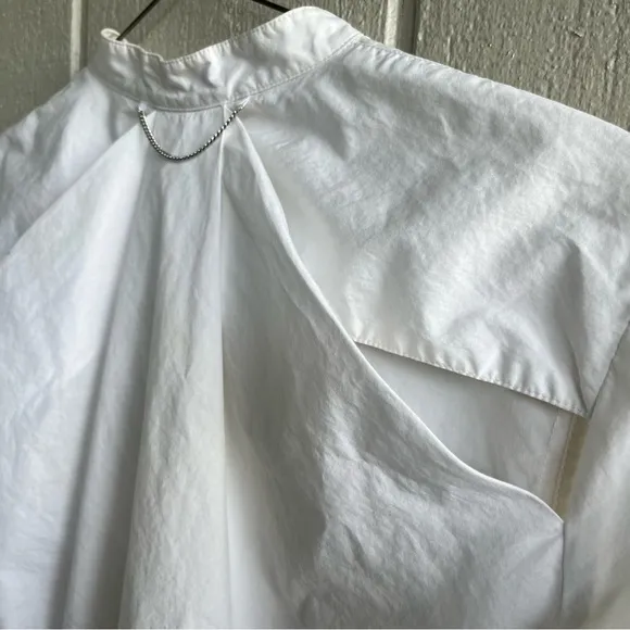 Rag & Bone Dylan Long‎ Sleeve Poplin Shirt White Size S - Image 9