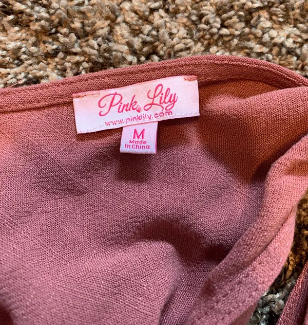 Pink Lily Pink Tie Front Romper - Image 3