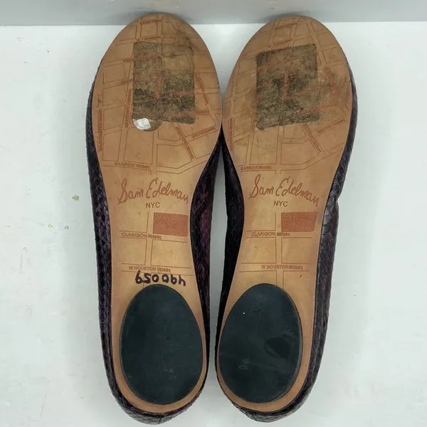 Sam Edelman Snakeskin Leather Ballerina Flats Size 8M - Image 11