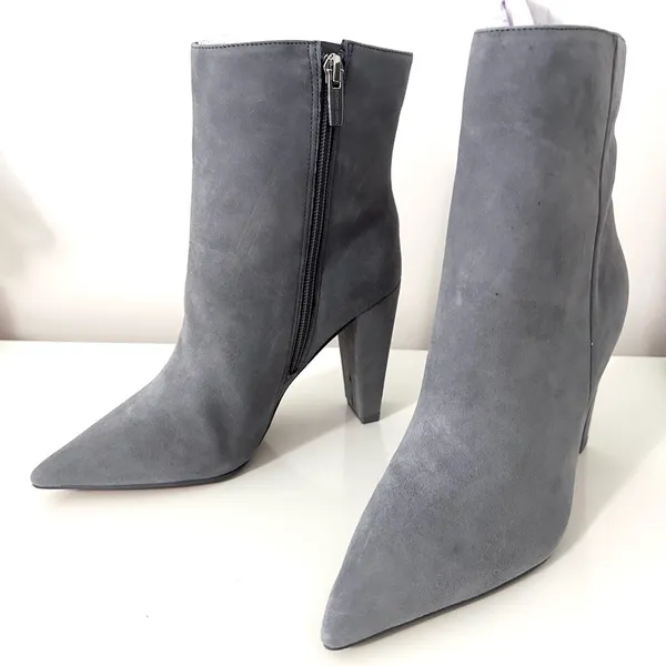 Vince Camuto Membidi Blue Gray Suede Mid Boots 5.5 - Image 2