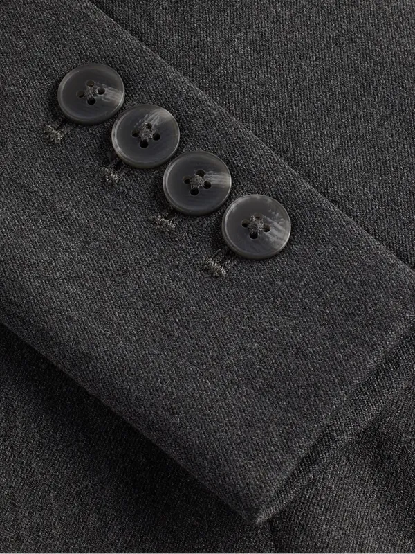 Express Editor Women’s Fitted Gray One Button Blazer with Black Lining - Image 7