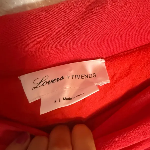 Lovers + Friends Revolve Red Off the Shoulder Side Slit Cocktail Maxi Gown S - Image 11