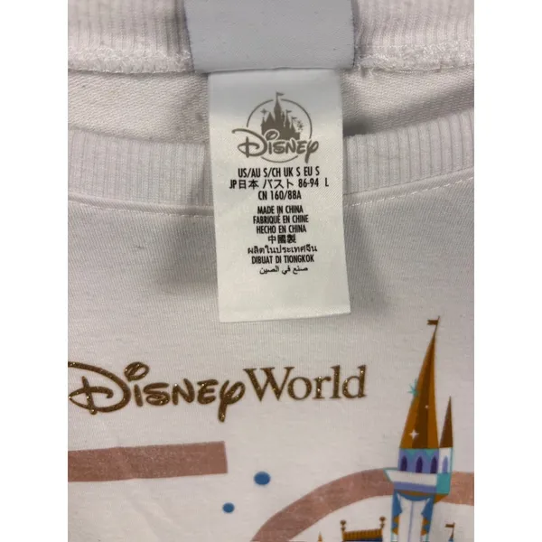 Walt Disney World 50th Anniversary Mickey‎ Mouse White Sweatshirt Small Womens - Image 3