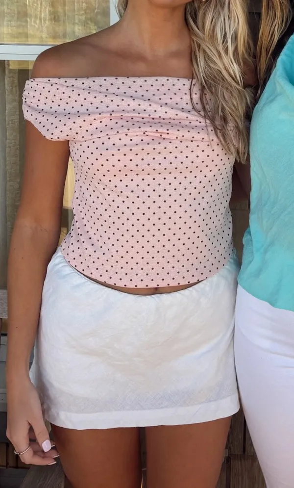 Urban Pink Polka Dot Top - Image 2