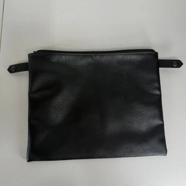 BEIS Large Pouch Travel Organizer Faux Leather Zip Top Clutch Black Accesory - Image 4
