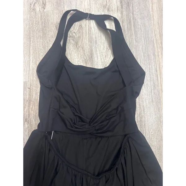 Halara Black Softly Zero Airy Backless Twisted Flare Low Support Dance Large NEW - Image 7