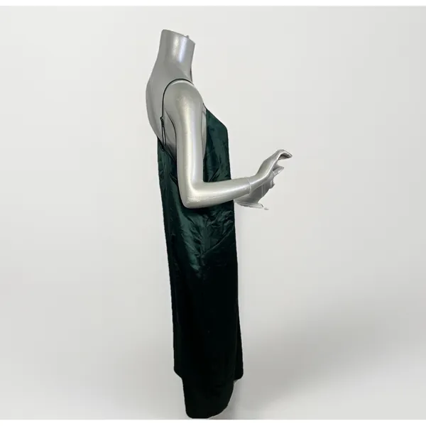 NWT Marine Layer Gabrielle Slip Dress Green Gables XL Maxi Satin Emerald - Image 7