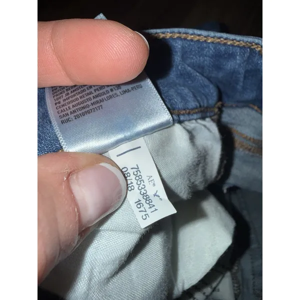 American Eagle Women's 8 Short Regular Hi‎ Rise Jegging Super Stretch Distressed - Image 5