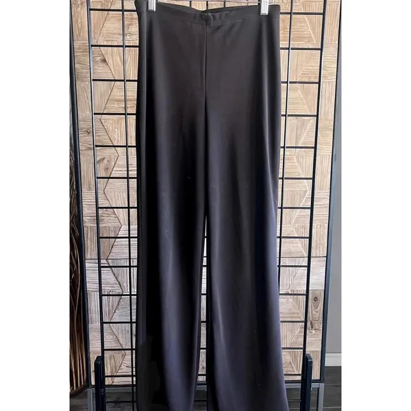 Connected Womens 2 Piece Pant Set Sz 6 Brown V Neck Cap - Image 5