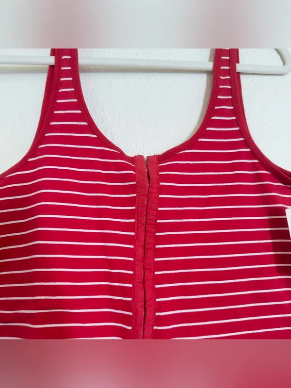 Pilcro Anthropologie Scoop Neck Striped Button Front Tank - Image 5