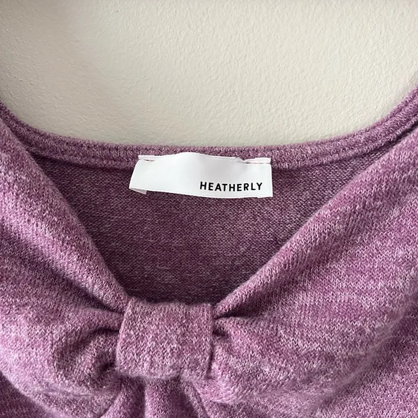 Heatherly Long Sleeve Bodysuit Purple Size XL - Image 2