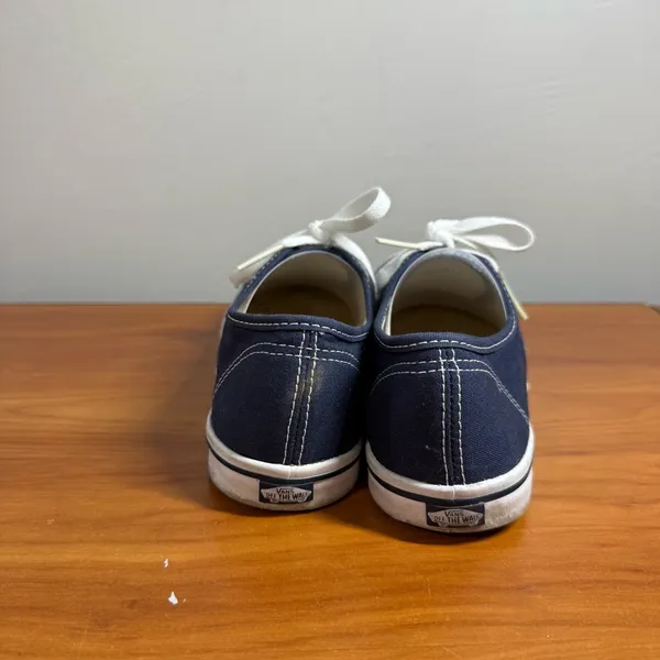 Vans Authentic Low Top Canvas Sneaker Navy‎ Blue Casual W7 - Image 4