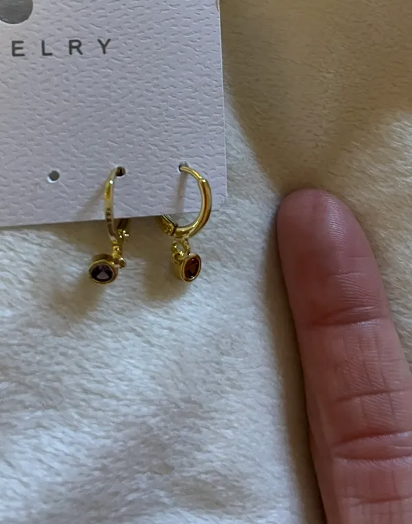Cute mini hoop hang earrings Multiple - Image 2