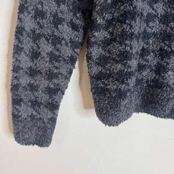 SKIMS Cozy Unisex Pullover Onyx Houndstooth sweater XXS/XS oversized - Image 2