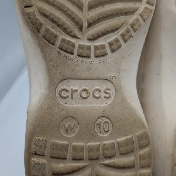 Crocs Classic Platform Clog White Platform Sandals‎ Womens 10 Chunky 206302-100 - Image 8
