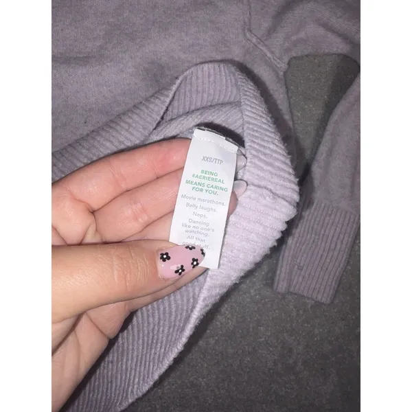 aerie purple knit sweater xxs - Image 4