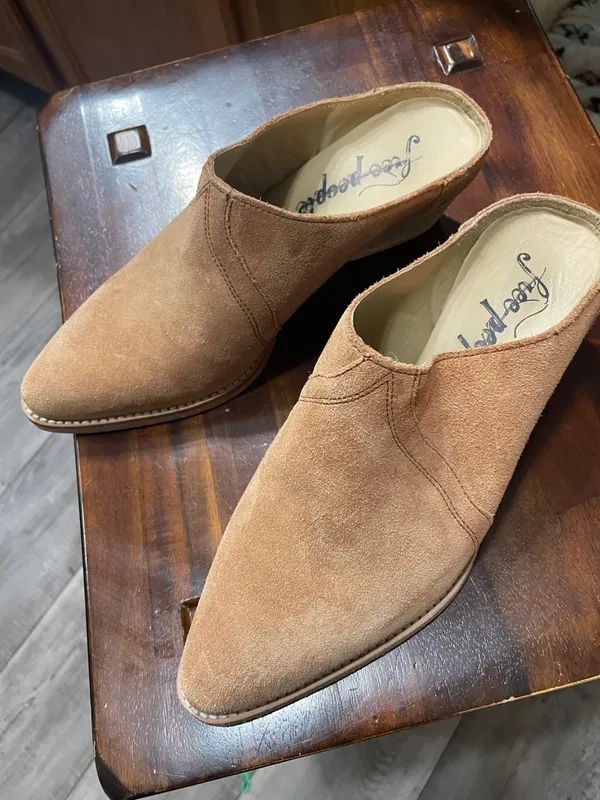 Free People Suede Mule Shoes - Image 5