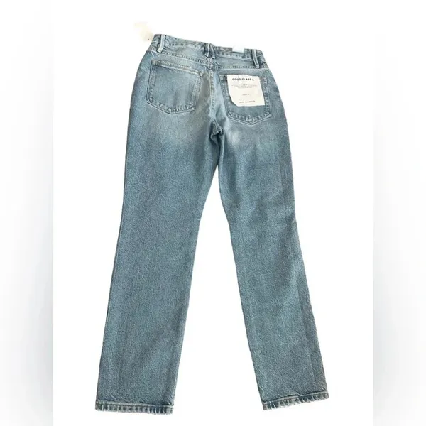 ✨👖 Good American Good Classic Jeans Medium Wash Distressed Size 25‎ NWT 👖✨ - Image 4