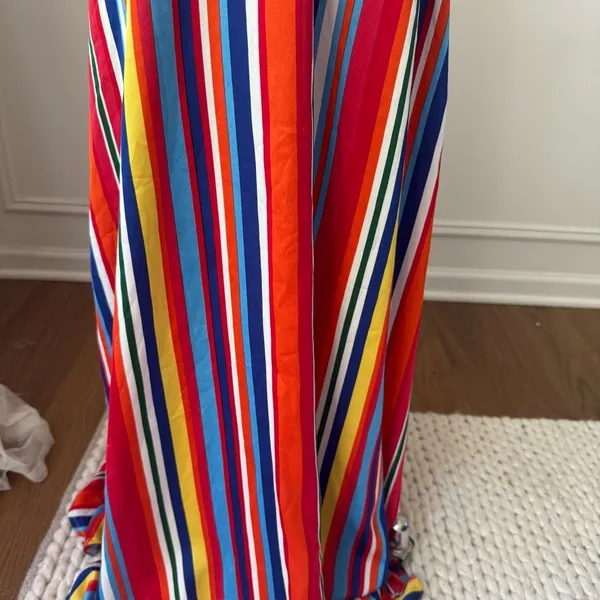 Lulus Elianna Rainbow Stripe Backless Maxi Dress $70 S - Image 6