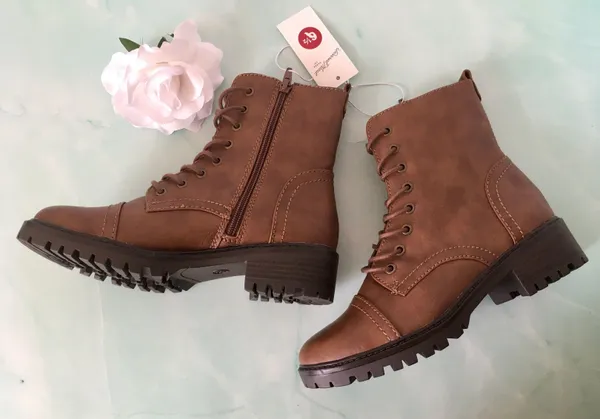 Combat Boots, Size 6 1/2 Brown - Image 2