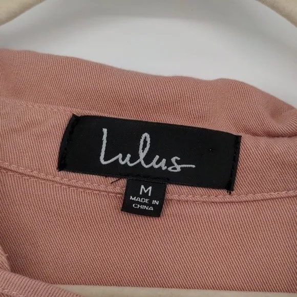 Lulus Best of All Pink‎ Long Sleeve Lace Up Dress Size Medium - Image 9