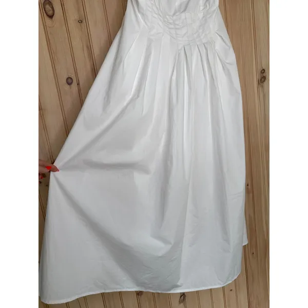 NWT Lulus Strolling Sicily White Pleated Backless Midi Dress With Pockets Sz XL - Image 5
