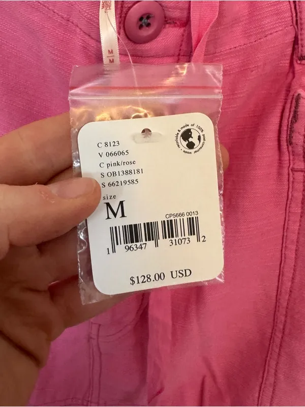 NWT Free People Pink Rose Cargo Lounge Pants MEDIUM - Image 2