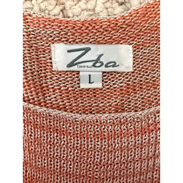 Crochet Tank Tunic Rust Brown Multicolor Ribbon Boho Hippie Eclectic L Z Ba - Image 4