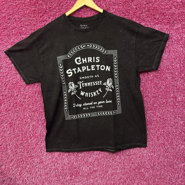 Chris Stapleton Tennessee Whiskey Black T-Shirt XL - Image 3