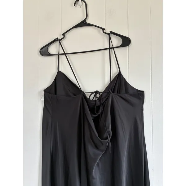 NWT Old‎ Navy The Occasion Black Satin Cowl Neck Maxi Dress XXL Tall Open Back - Image 6