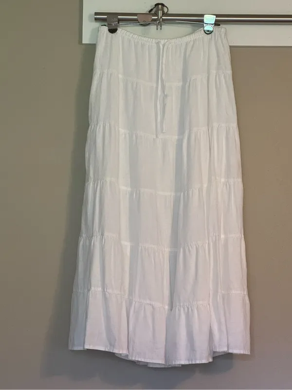 ARITZIA Wilfred Bouquet Linen Skirt M White $148 Retail NWOT - Image 2