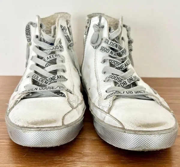 Golden Goose Francy Leather High Top Sneaker Shoes White Women's Size 36 / 6 - Image 7