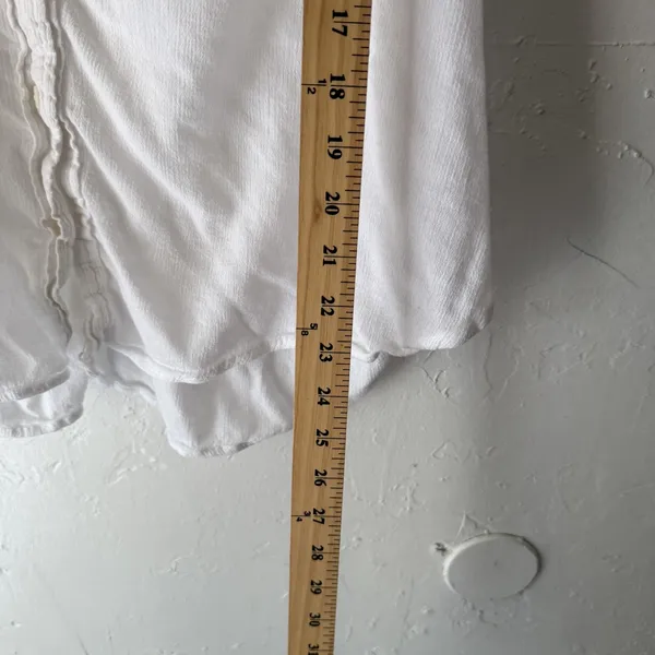 Silence +‎ Noise Shirt Womens Medium Button Front Short Sleeve Cottage Peasant - Image 8