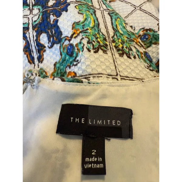 The Limited Tile Print‎ Sheath 2 boho cotttage resortwear vacation blue green - Image 4
