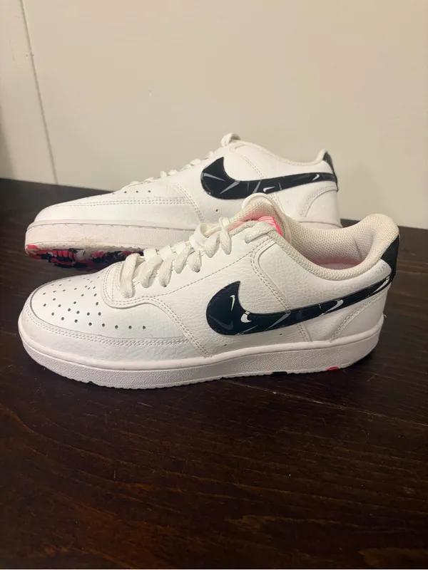 NEW Nike Court Vision Low Shoes Pink Swooshfetti DM8079 100 Women's Size 7.5 - Image 2