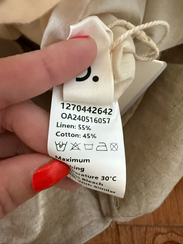 Commense NWT linen blend contrast maxi dress size M Tan Size M - Image 9