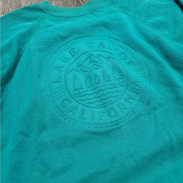 Vintage Lake Tahoe Embossed Crewneck Sweatshirt - Image 2