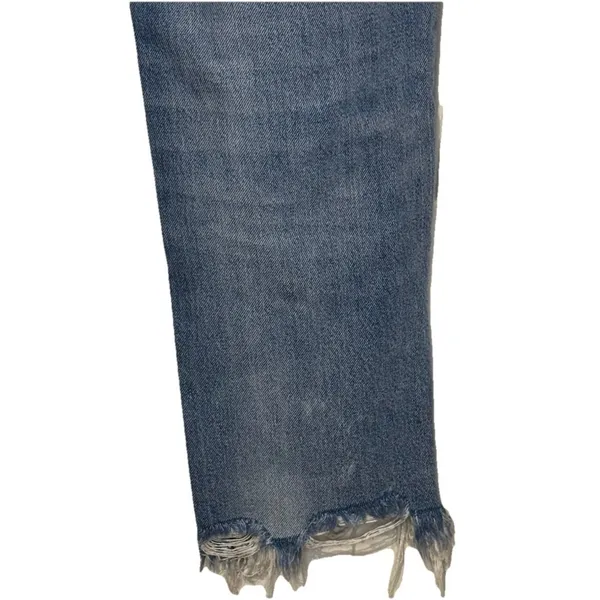 We The Free Women's Jeans Distressed Ripped Button Fly Crop Raw‎ Hem Denim 26 - Image 7