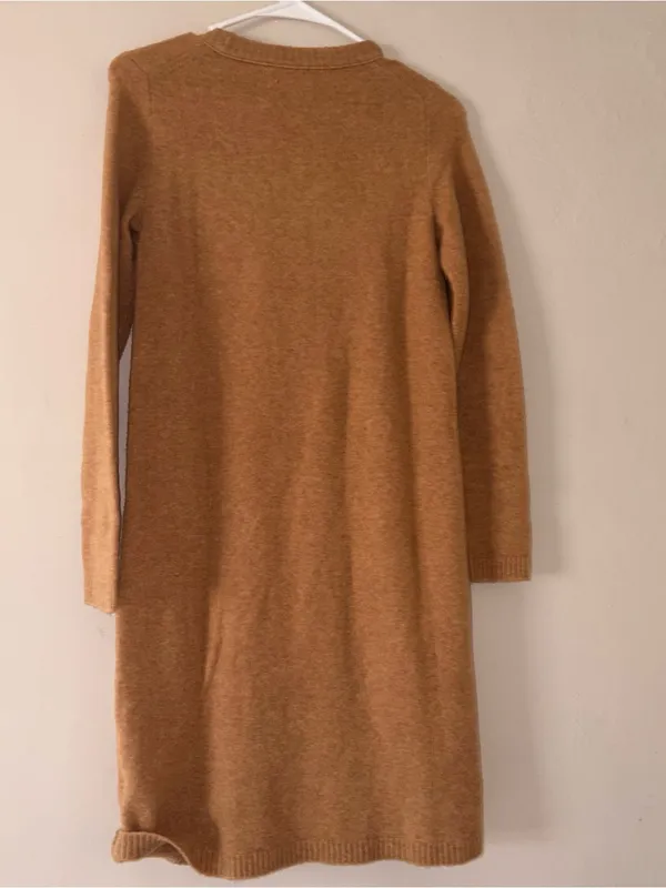 J Crew sweater dress in extra soft yarn brown XS - Image 3