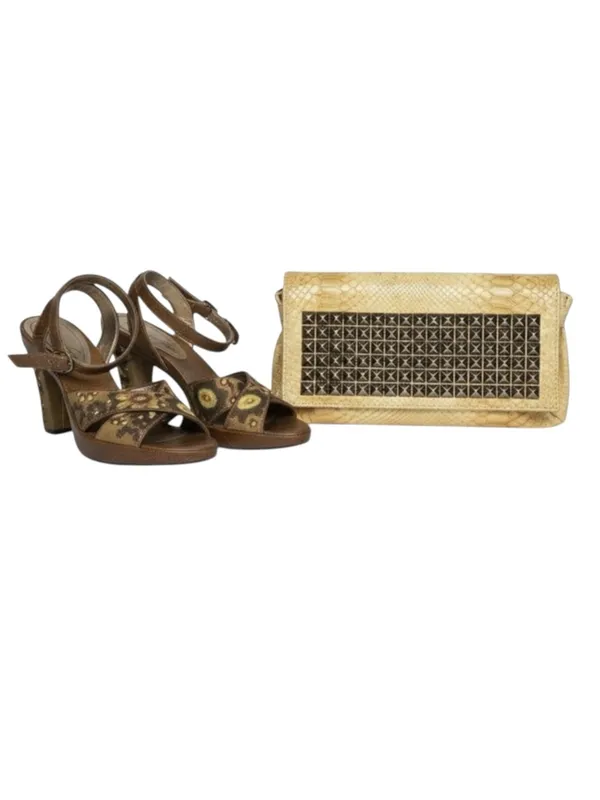 Kenneth Cole ❁ Afterflower Ankle Strap Embroidered Leather Heels ❁ Brown ❁ 9M ❁ - Image 13