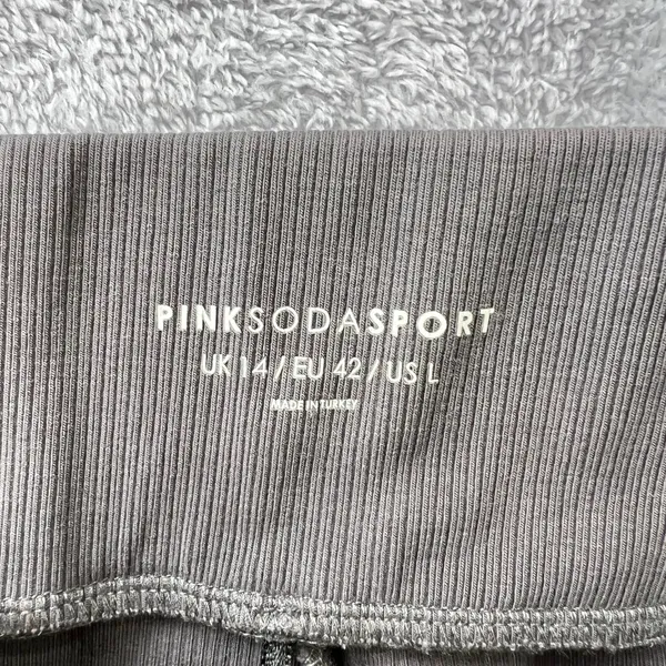 PINK SODA SPORT Ribbed Flare Leggings Pants Charcoal‎ Grey Size Large Athletic - Image 4