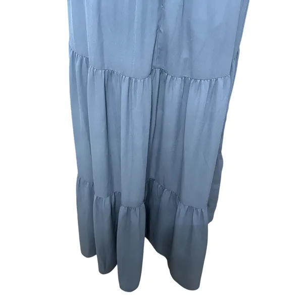 WAYF Talia Tiered Maxi Dress Strapless Smocked Stretchable Bodice Blue W M NWOT - Image 7