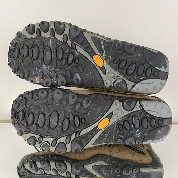 Merrell Brown Suede Chameleon Arc Vibram Womens Hiking Stretch Shoes - Image 12