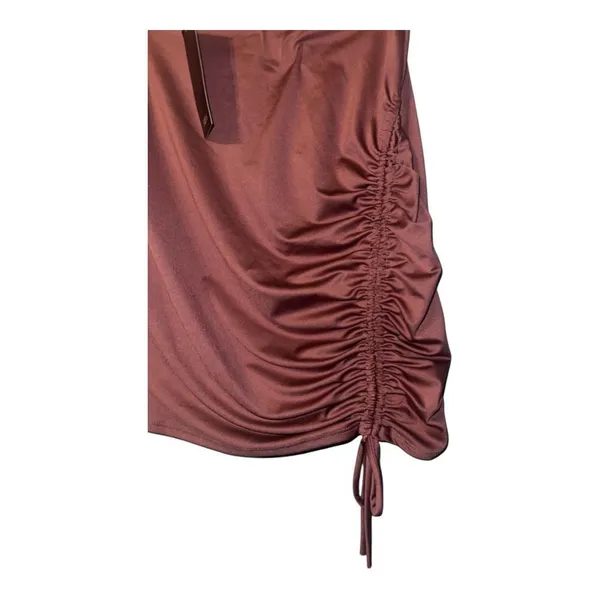 21 Saints Mauve Ruched Bodycon Mini Skirt, Small‎ - Image 2