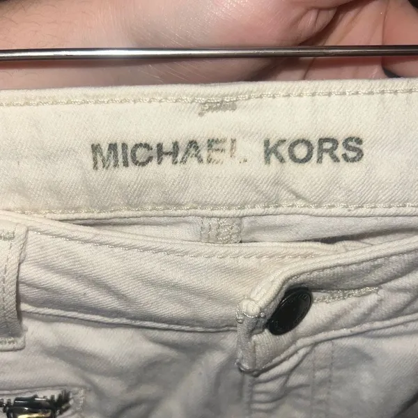 ✨Michael Kors Zip Detail Skinny Off White Sz 8 Jeans✨ - Image 7